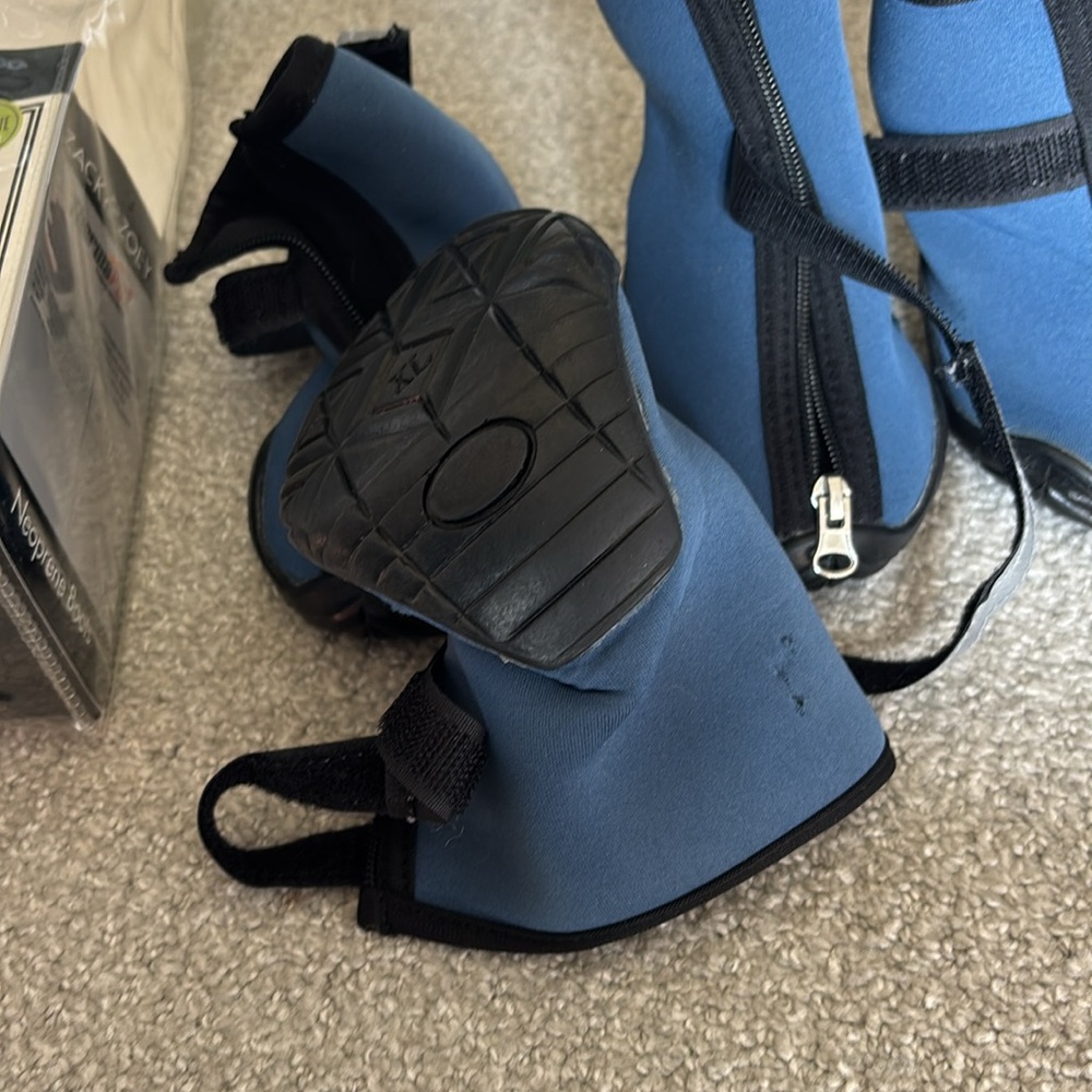 Zack & Zoey Black and Blue Neoprene Boots - Picture 4 of 5
